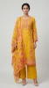 Mustard Yellow Floral Printed Kurta Set with Dupatta